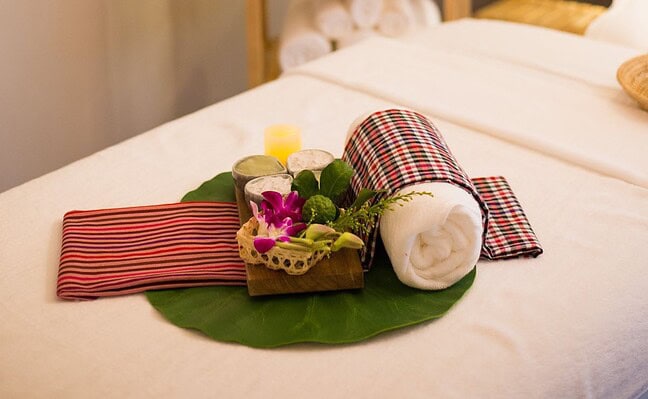 Massage treatment room at Yunomori Onsen & Spa